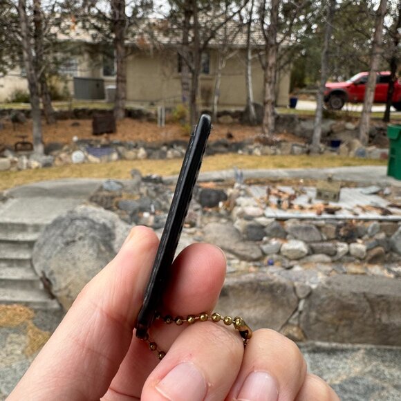 Coach Leatherware Horse and Carriage Leather Hang Tag Key Chain Bag Charm Black - Picture 5 of 7